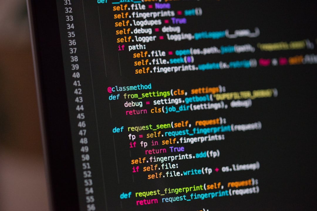 A computer screen with a bunch of code on it