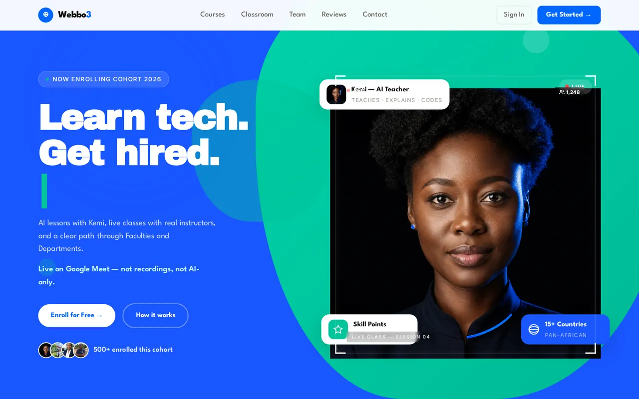 Webbo3 online tech university homepage