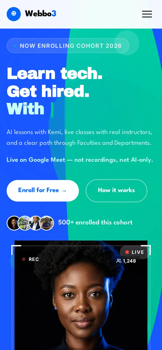 Webbo3 platform on mobile